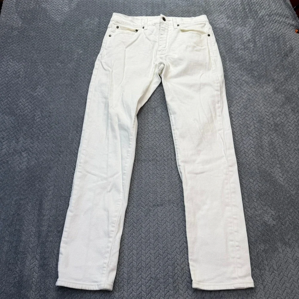 Brooks Brothers Jeans Mens 30x30 White‎ Straight Leg Stretch Denim 100189493